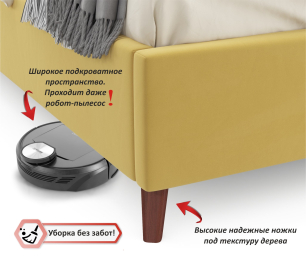 Мягкая кровать Betsi 1600 с подъемным механизмом и матрасом ГОСТ