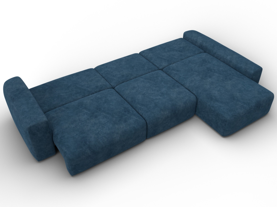 Диваны угловые в гостиную, Диван угловой Лига-066 НПБ Лонг угол правый, велюр BRUT