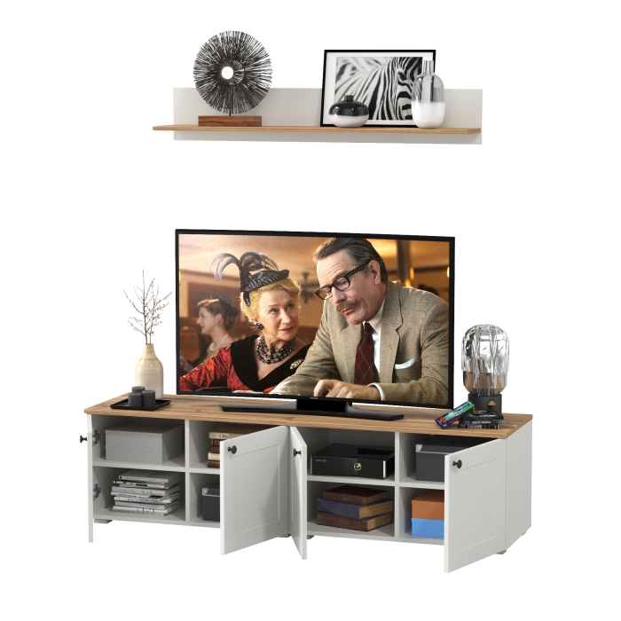 Прихожие, Две тумбы с дверками и навесная полка Остин