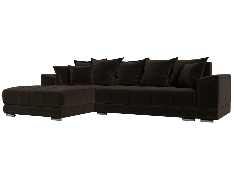 Диваны угловые в гостиную, Угловой диван НордСтар левый угол, микровельвет