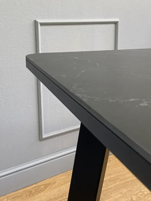 Обеденные столы, Стол Kenner AA1400 раздвежной, керамика, опоры черные