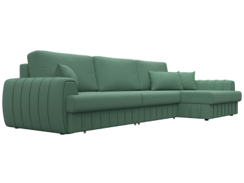 Диван угловой Лига-057 НПБ Лонг угол правый, рогожка Амур