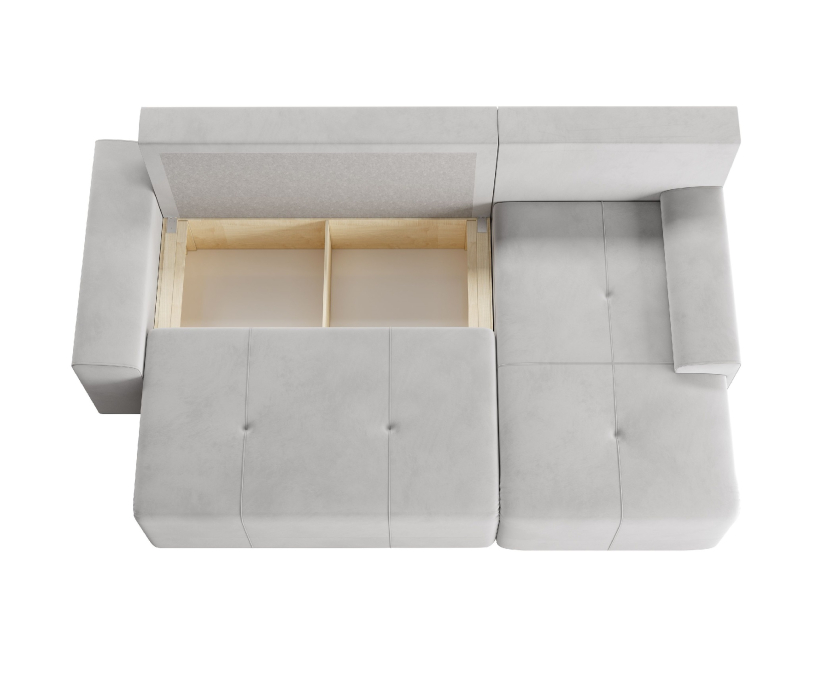 Диваны угловые в гостиную, Диван угловой Альмисса Велюр