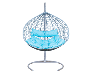 Подвесного кресла Leset Бали, каркас Серый металлик, подушка Бирюза яркая