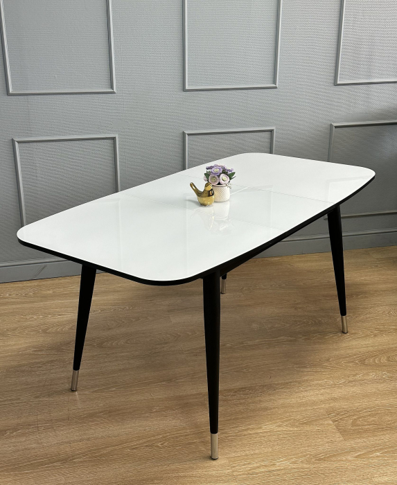 Обеденные столы, Стол Kenner 1300K раздвижной, стекло глянец