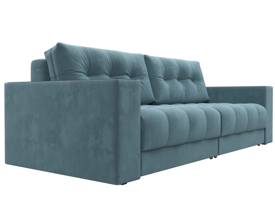 Дизайнерские диваны для гостиной, Диван прямой с декором Лига-049 НПБ, велюр SEVEN