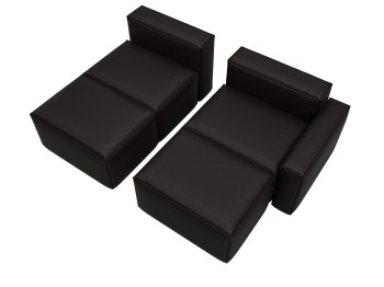 Диван угловой модульный Лига-063 угол правый, экокожа GRIFON