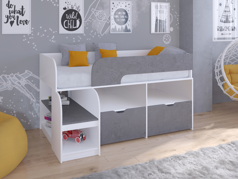 Кровати-чердаки, Кровать-чердак Астра 9 V6 Белый