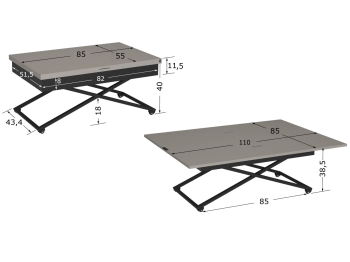 Стол универсальный трансформируемый АНДРЭ Loft ЛДСП