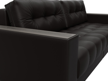 Диван прямой с декором Лига-049 НПБ, экокожа GRIFON