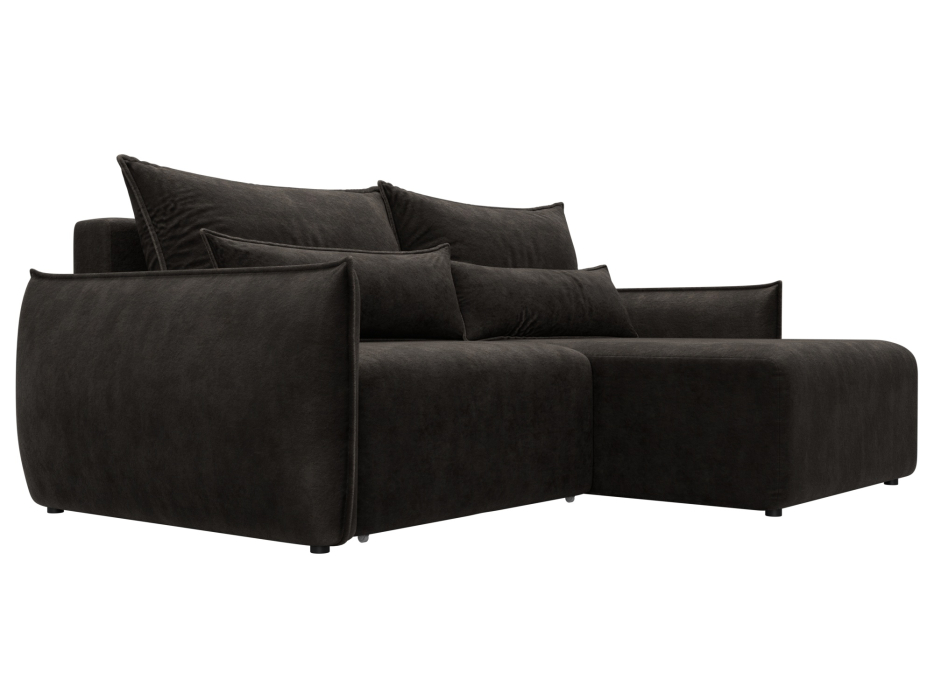 Диваны угловые в гостиную, Диван угловой Лига-051 НПБ угол универсальный, велюр BRUT