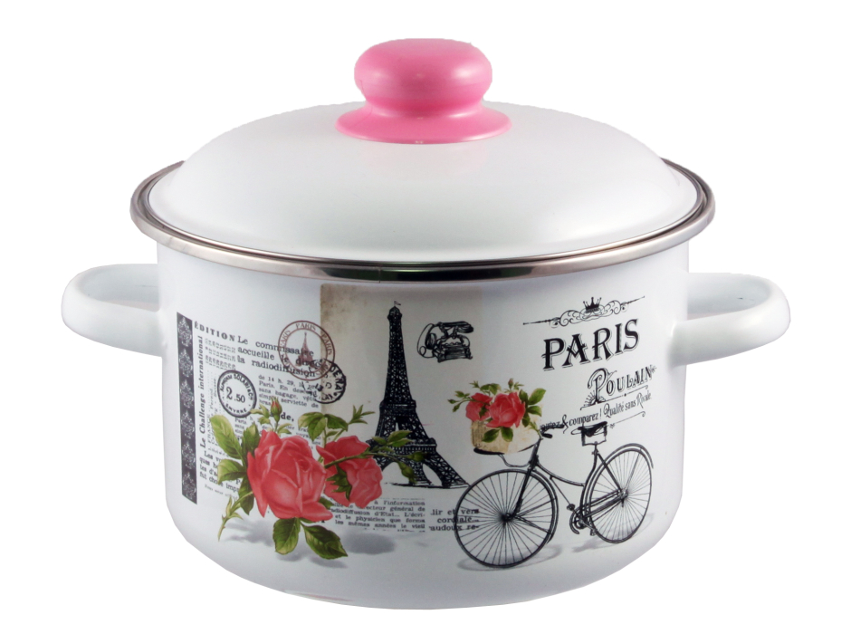 Посуда, Париж Кастрюля эмал 5,5л