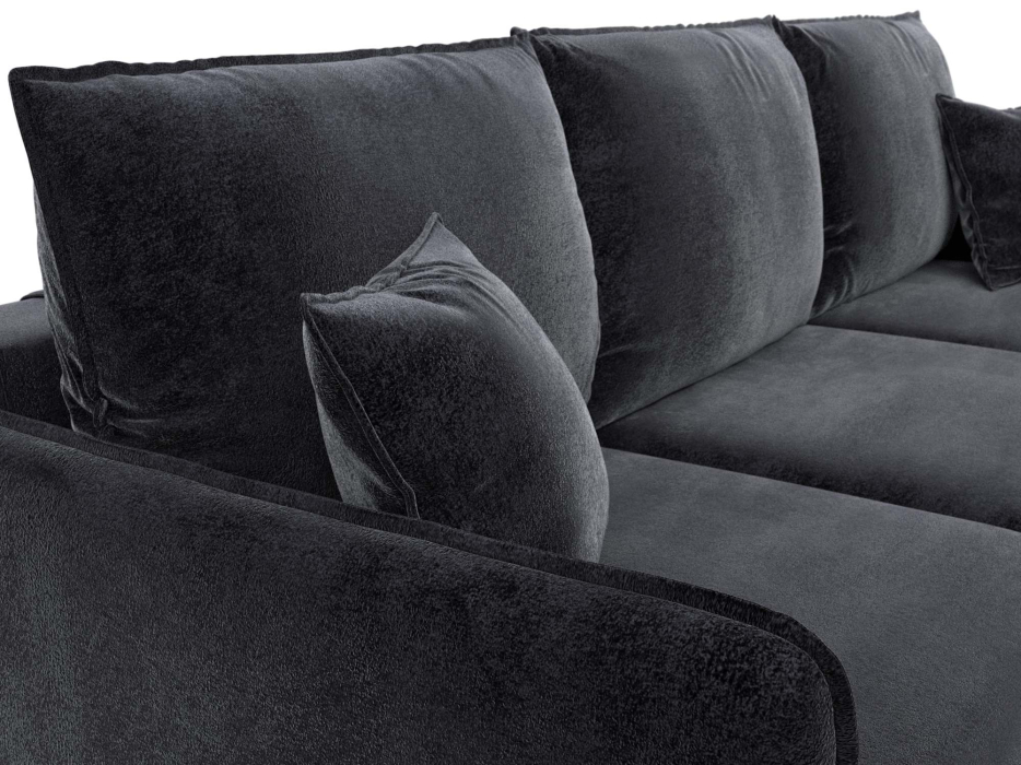 Диваны угловые в гостиную, Диван угловой Лига-064 НПБ угол универсальный, велюр TOWER