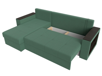 Диван угловой Дубай Лайт левый угол, рогожка Амур