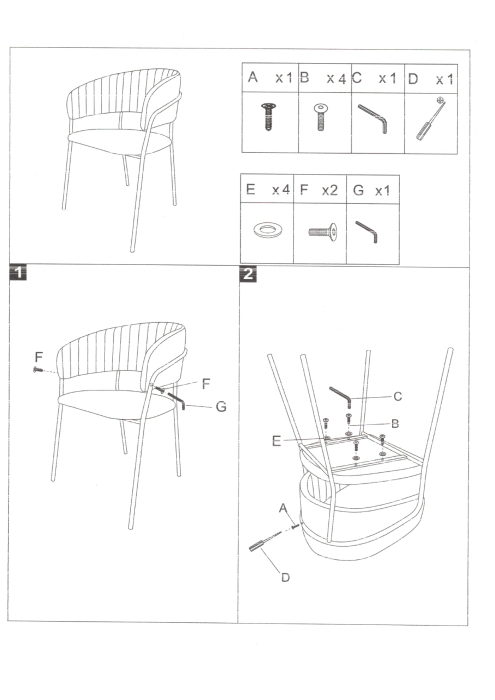 Стулья, Стул Whispered Fusion вельвет, золотой