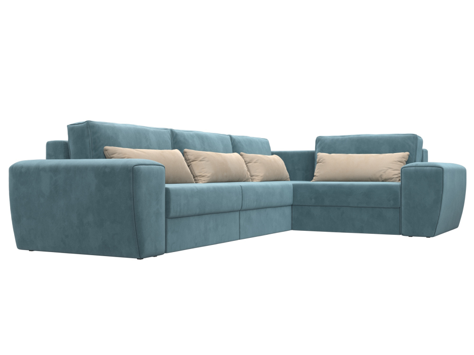 Диваны угловые в гостиную, Диван угловой Лига-008 Long правый, велюр