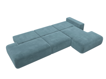 Диван угловой Лига-036 Модерн Лонг правый угол, велюр