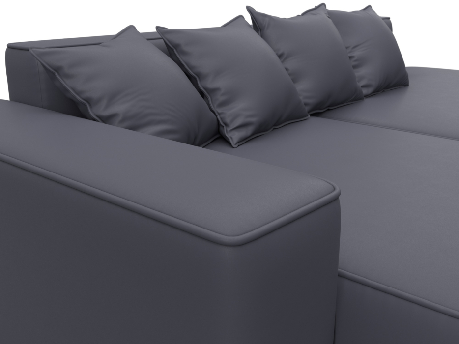 Диваны угловые в гостиную, Диван угловой Лига-065 угол левый, экокожа GRIFON