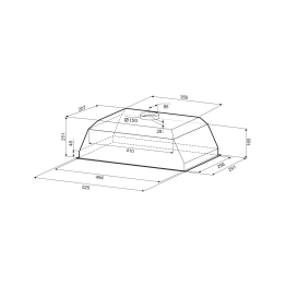 Вытяжка кухонная AMBRA 600 PB