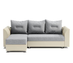 Угловой диван Ария Скала левый, шенилл / экокожа