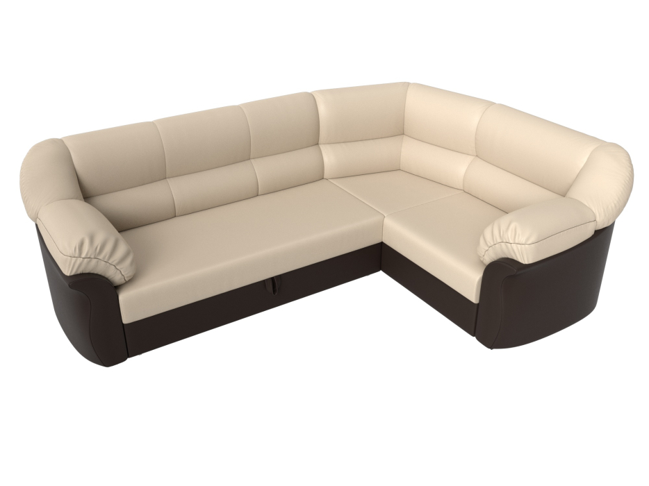 Диваны угловые в гостиную, Диван угловой Карнелла правый угол, экокожа