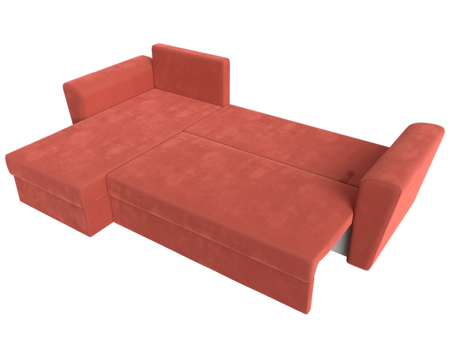 Диваны угловые в гостиную, Угловой диван Амстердам Лайт левый угол, микровельвет