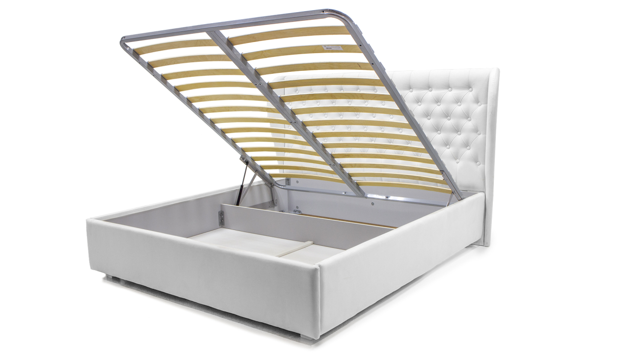 Мягкая кровать, Кровать Мишель 1400 с подъемным механизмом, микровелюр