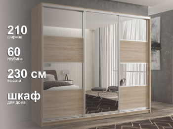 Шкаф-купе 3х дверный Кааппи 5 210х60