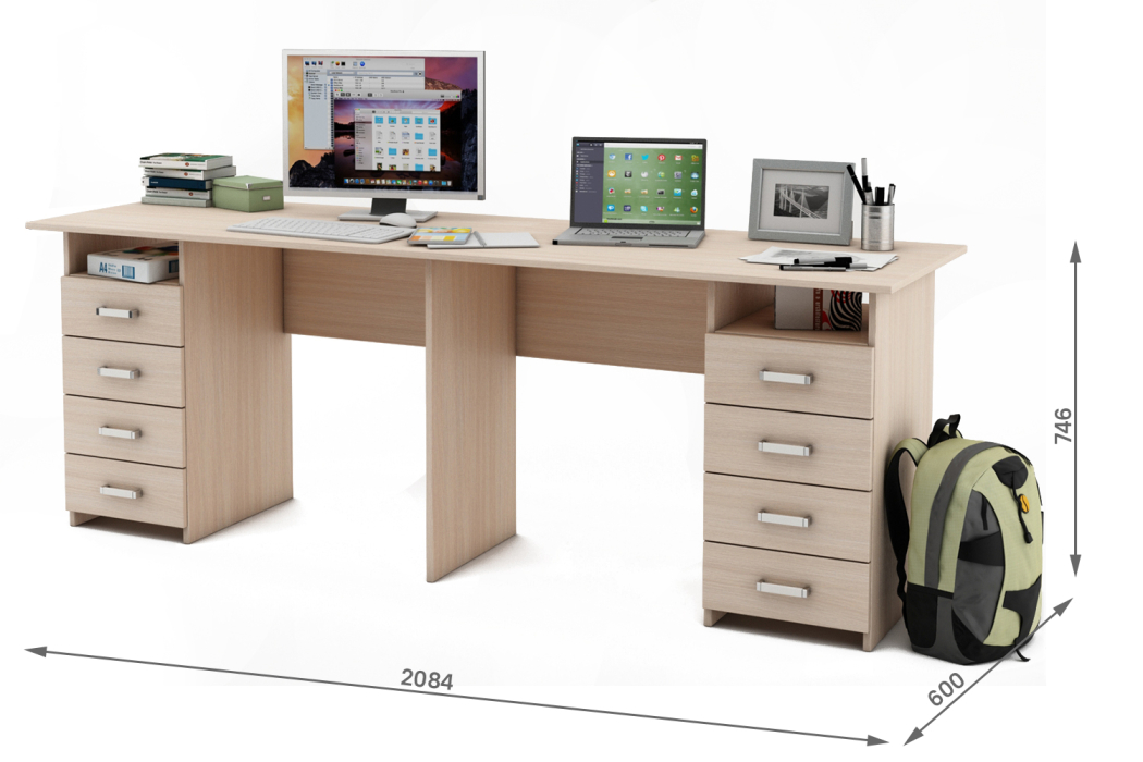 Прямые, Письменный стол Лайт-15