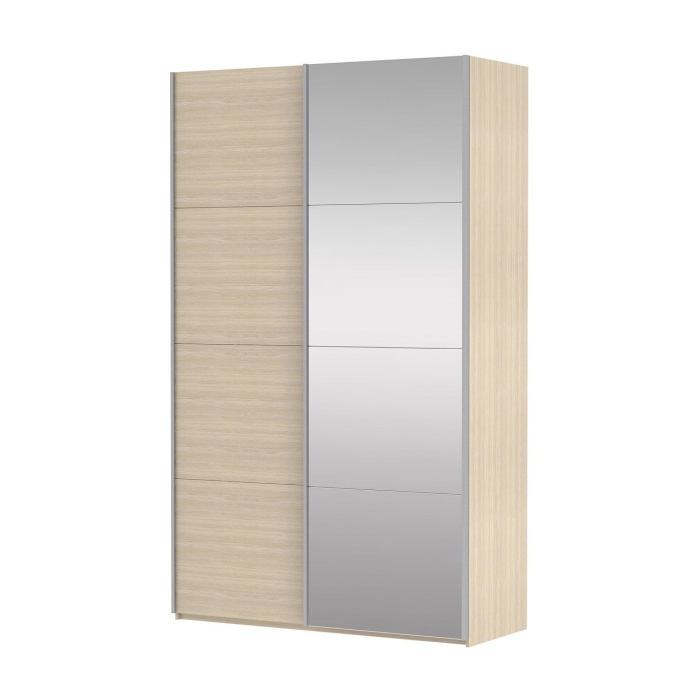 Шкафы-купе 2-х дверные, Шкаф Прайм дуо ДСП+зеркало 2300 х 1400 х 570