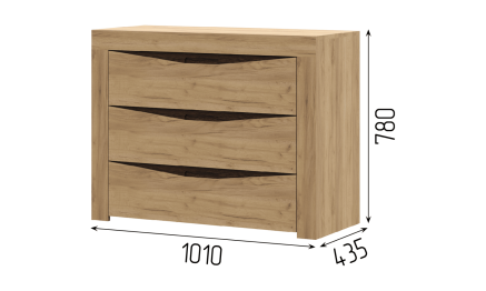 Комод 3 ящика КМ-701 спальня Паола