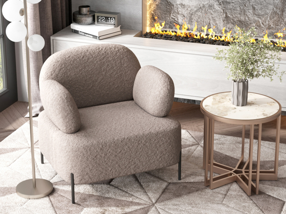 Кресло для отдыха, Кресло STOOL GROUP Кэнди с подлокотниками букле