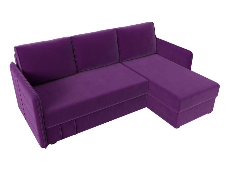 Диваны угловые в гостиную, Диван угловой Слим универсальный угол, микровельвет
