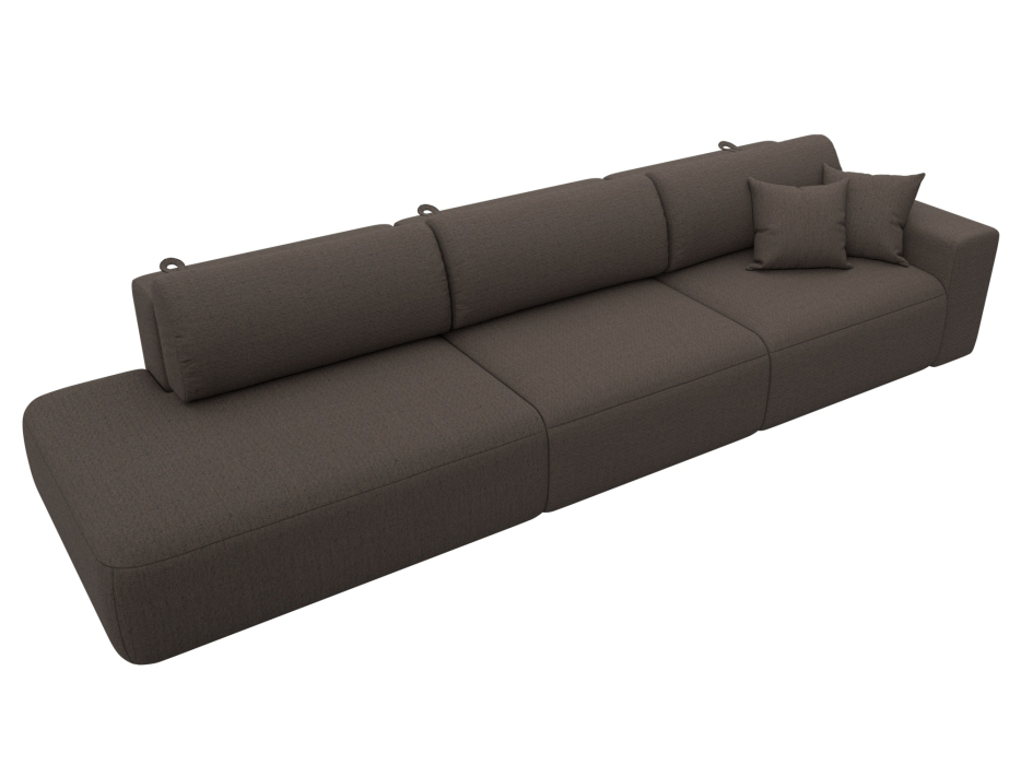 Диваны еврокнижки, Диван прямой Лига-036 НПБ Модерн Лонг подлокотник справа, рогожка Амур