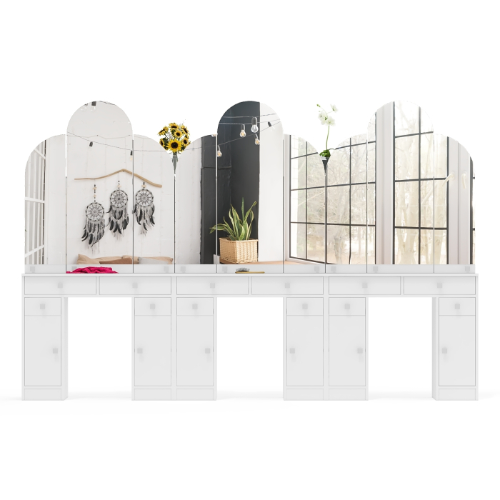 С зеркалом, Набор столиков туалетных в спальню МД №2