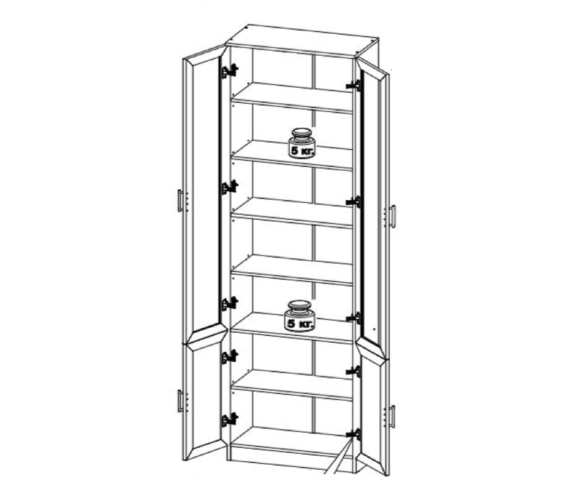 Витрины, В-18 Оливия Шкаф-витрина