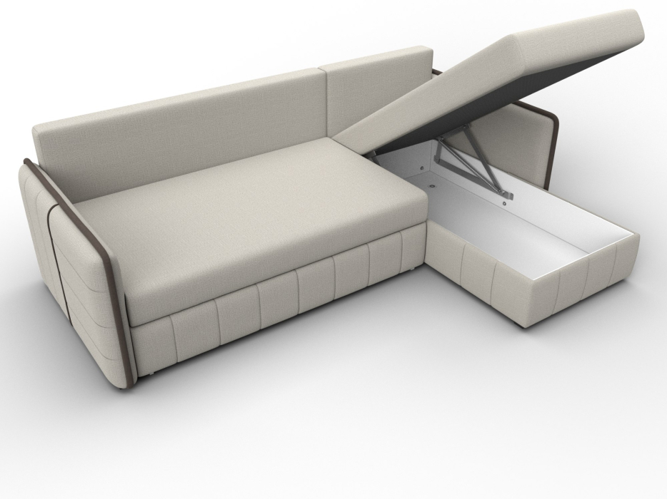 Диваны угловые в гостиную, Диван угловой Лига-078 угол универсальный, рогожка Амур