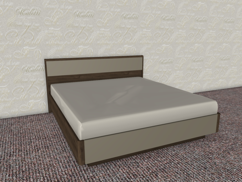 Кровати 180х200, Модульная система Грейс Кровать КР-4004  Гикори Джексон Темный