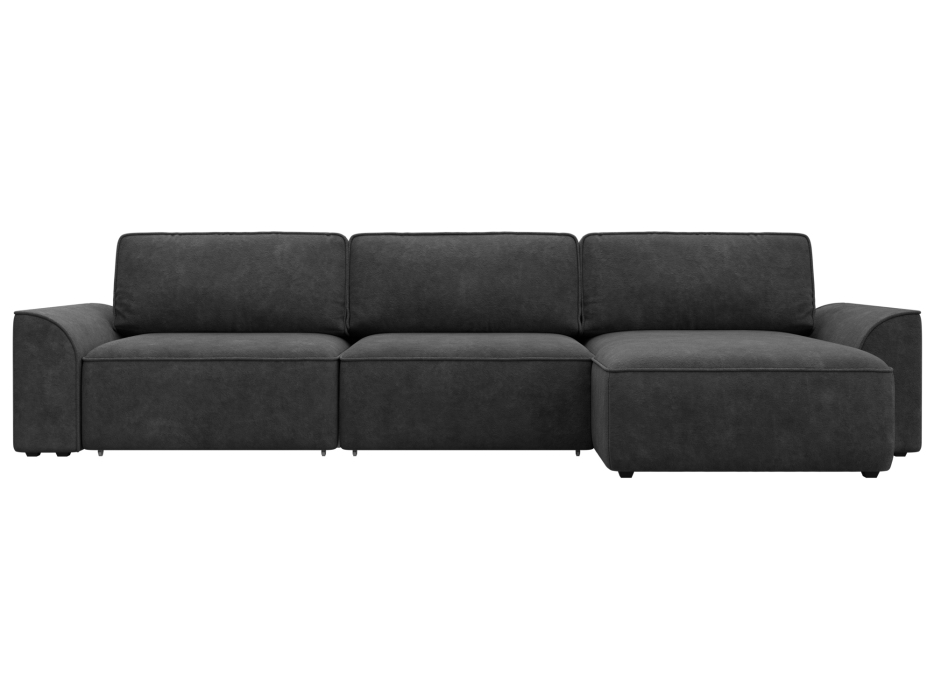 Диваны угловые в гостиную, Диван угловой Лига-048 НПБ лонг, велюр BRUT