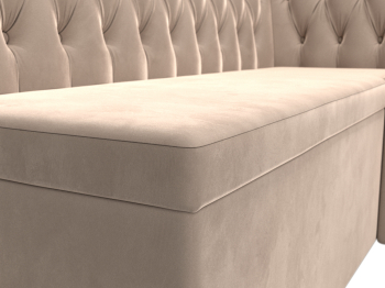 Кухонный угловой диван Мирта правый угол, велюр