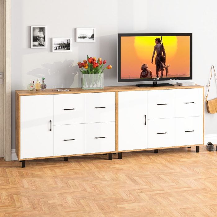 ТВ-тумбы, Два комода РВК 125-1204 с дверкой и 4-мя ящиками