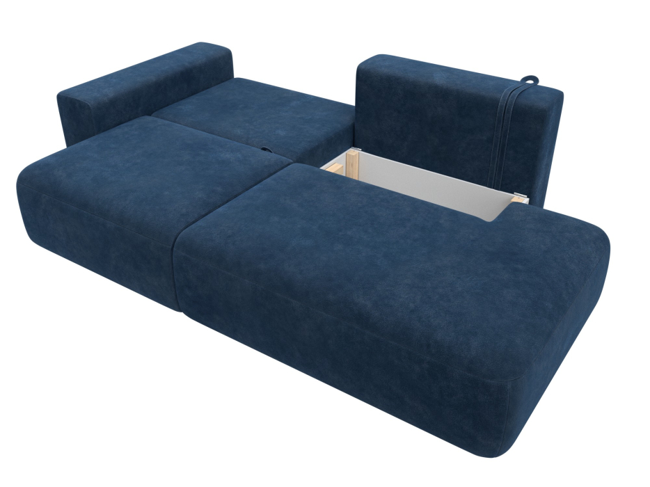 Диваны еврокнижки, Диван прямой Лига-036 НПБ Модерн подлокотник слева, велюр BRUT