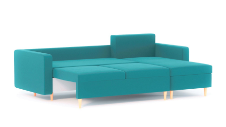 Диван-кровать угловой еврокнижка-пантограф Белфаст, велюр