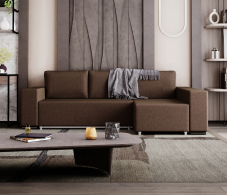 Диваны угловые в гостиную, Угловой диван-кровать Маркиз, рогожка