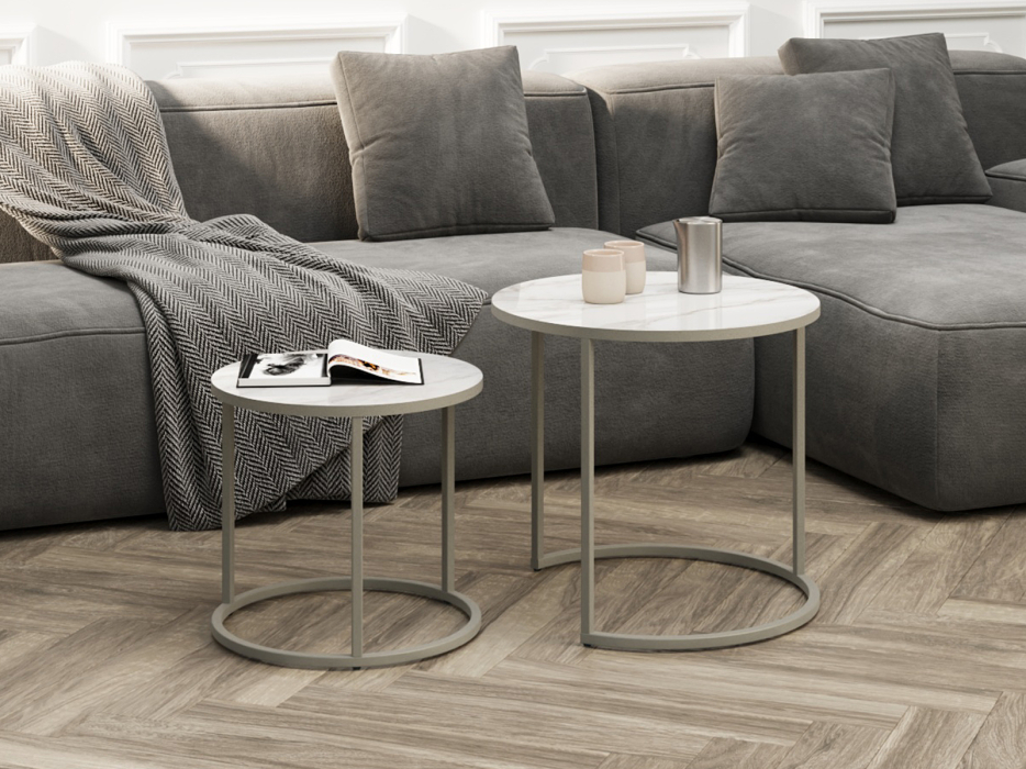 Журнальные столики, Комплект журнальных столов Sline Верона керамогранит 40/50