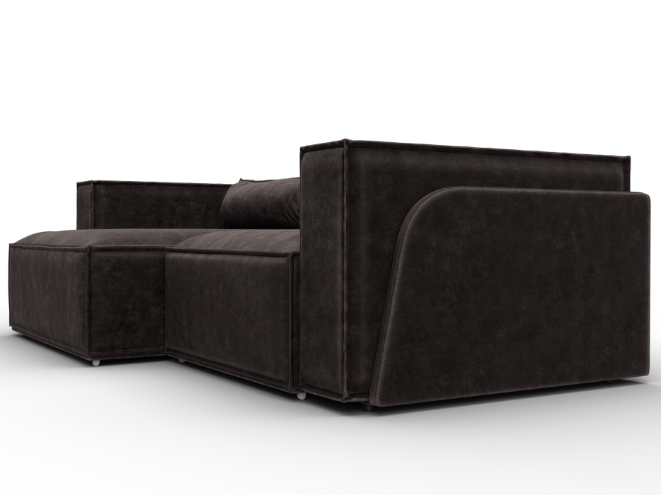 Диваны угловые в гостиную, Диван угловой Лига-061 угол левый, велюр BRUT