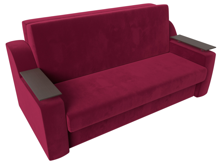 Диваны с ящиком для белья, Прямой диван аккордеон Сенатор 140, микровельвет