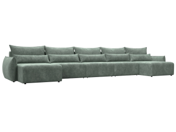 Диван п-образный Лига-051 НПБ МегаЛонг, велюр BRUT