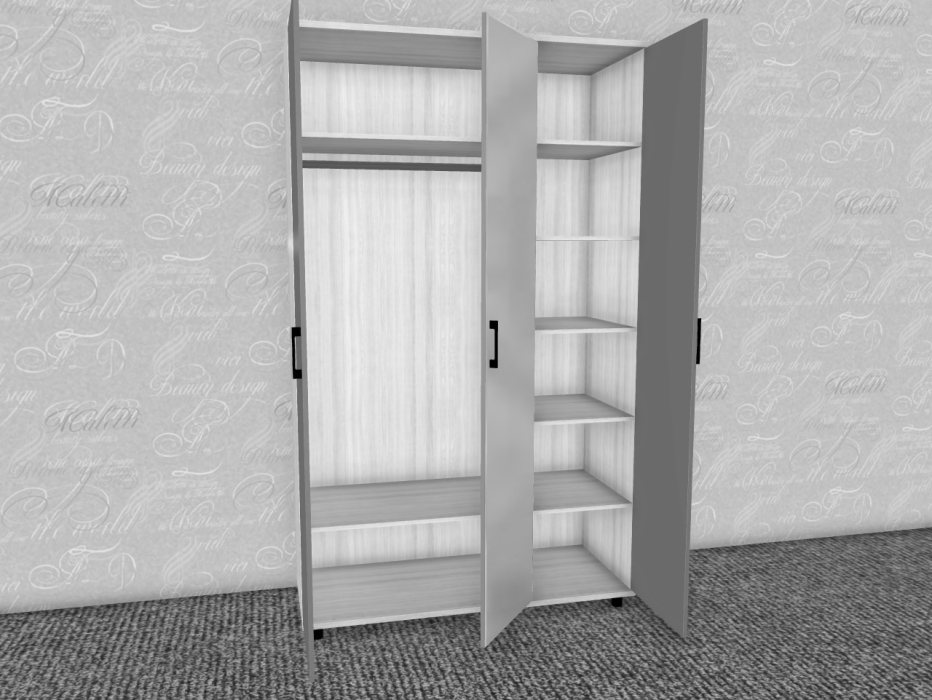 Шкафы распашные, Модульная система Грейс Шкаф ШК-5001  Ясень Асахи