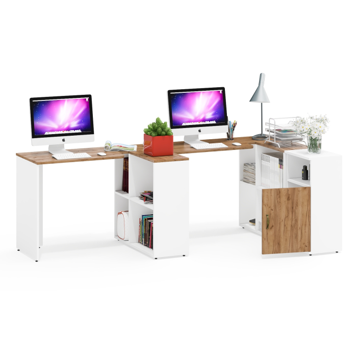 Домашние кабинеты, Два стола-трансформера для офиса и тумба для бумаг Лидер-8